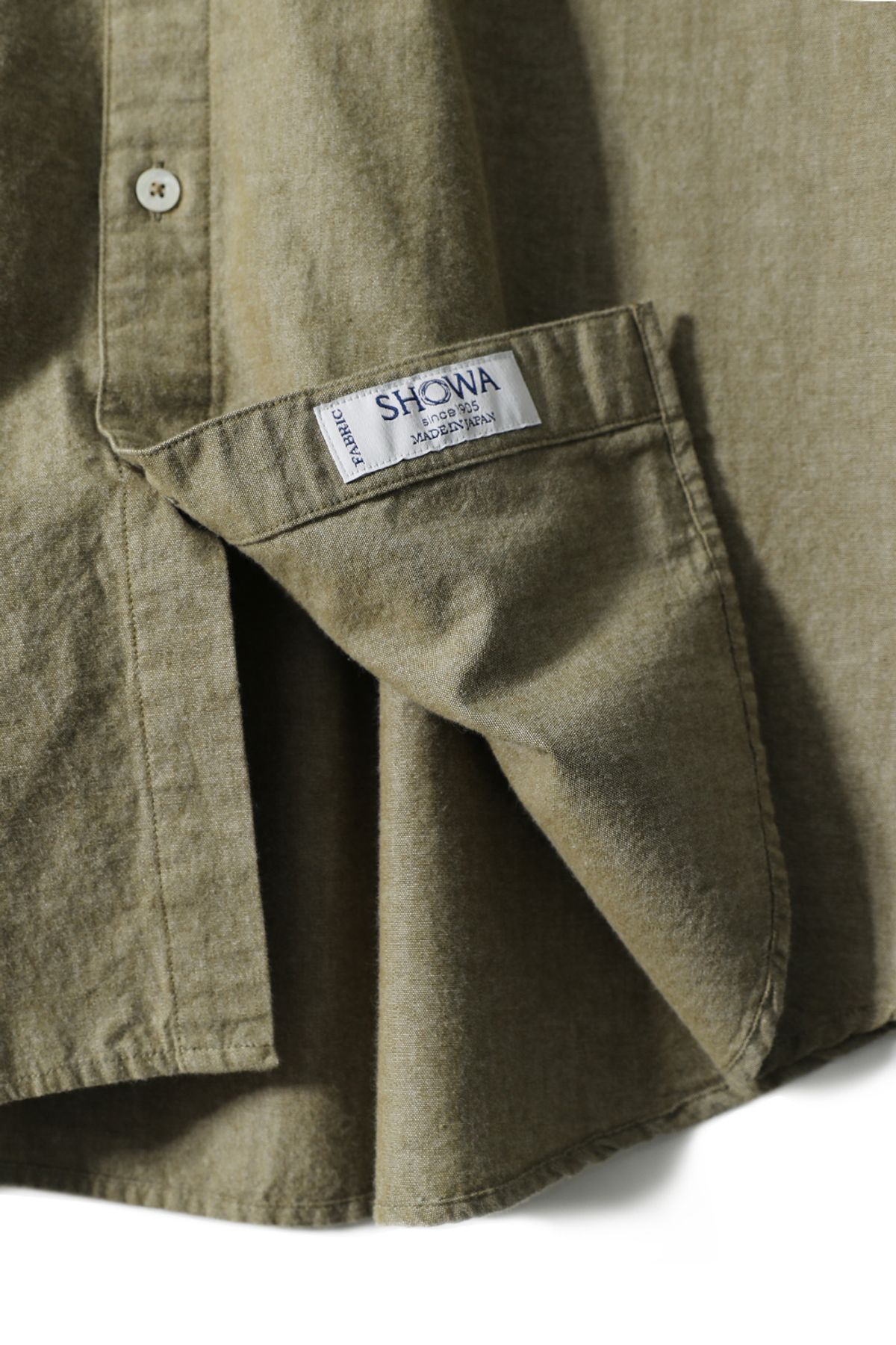 홀리선(HORLISUN) Jane Denim Shirt Olive
