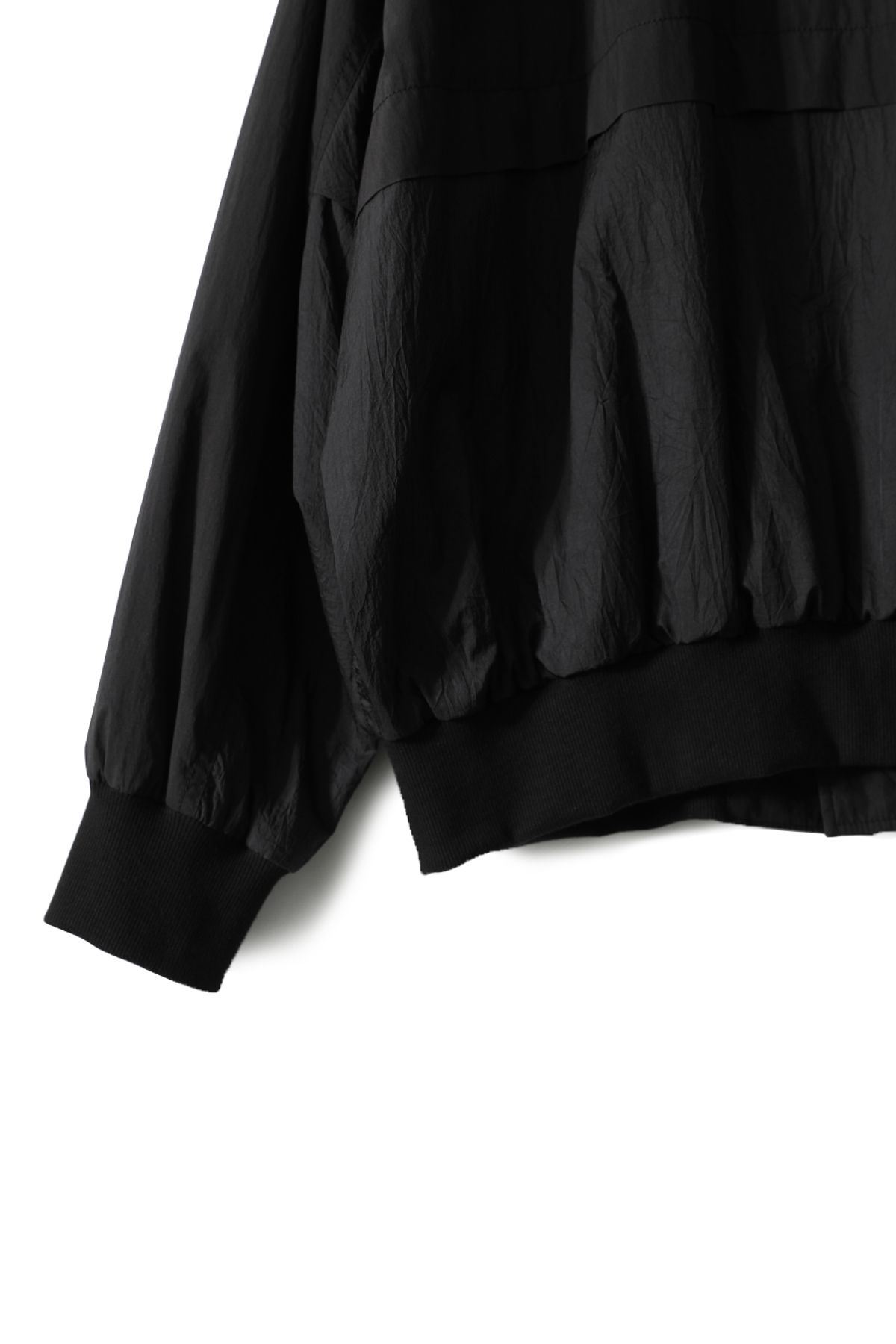 홀리선(HORLISUN) Rivera Crease Back Bomber Jacket Black