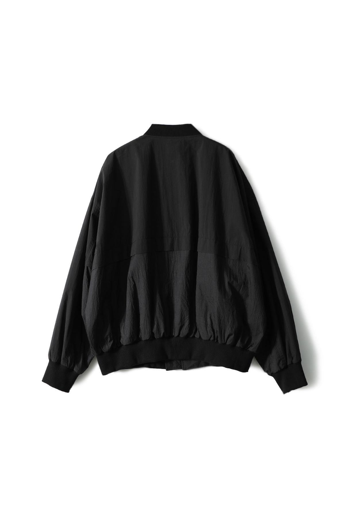 홀리선(HORLISUN) Rivera Crease Back Bomber Jacket Black