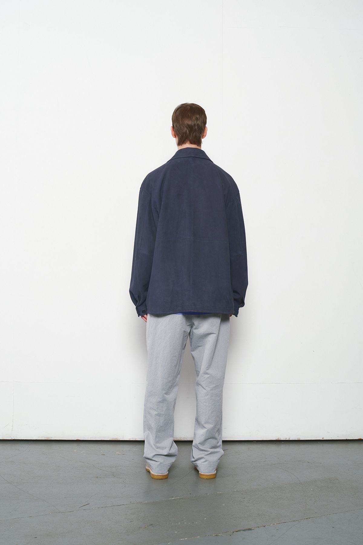 홀리선(HORLISUN) Capital Suede Leather Work Jacket Indigo Navy