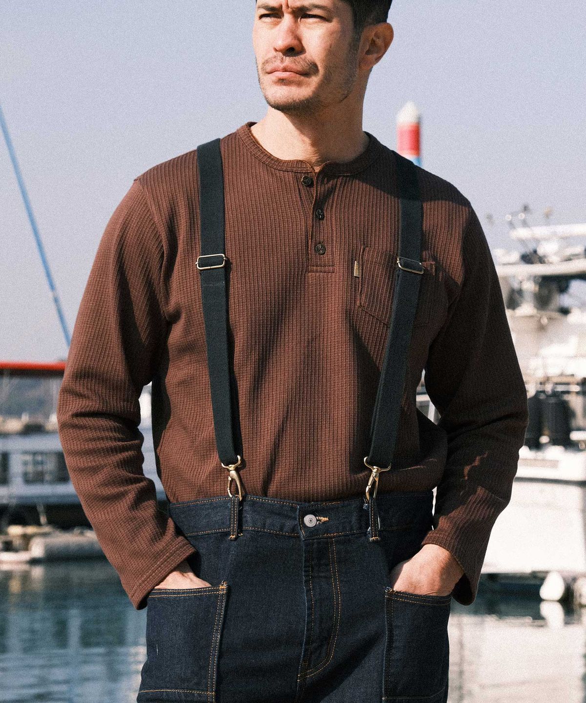 비디알(VDR) CLASSIC HENLYNECK LONG SLEEVE [Coca Mocha]