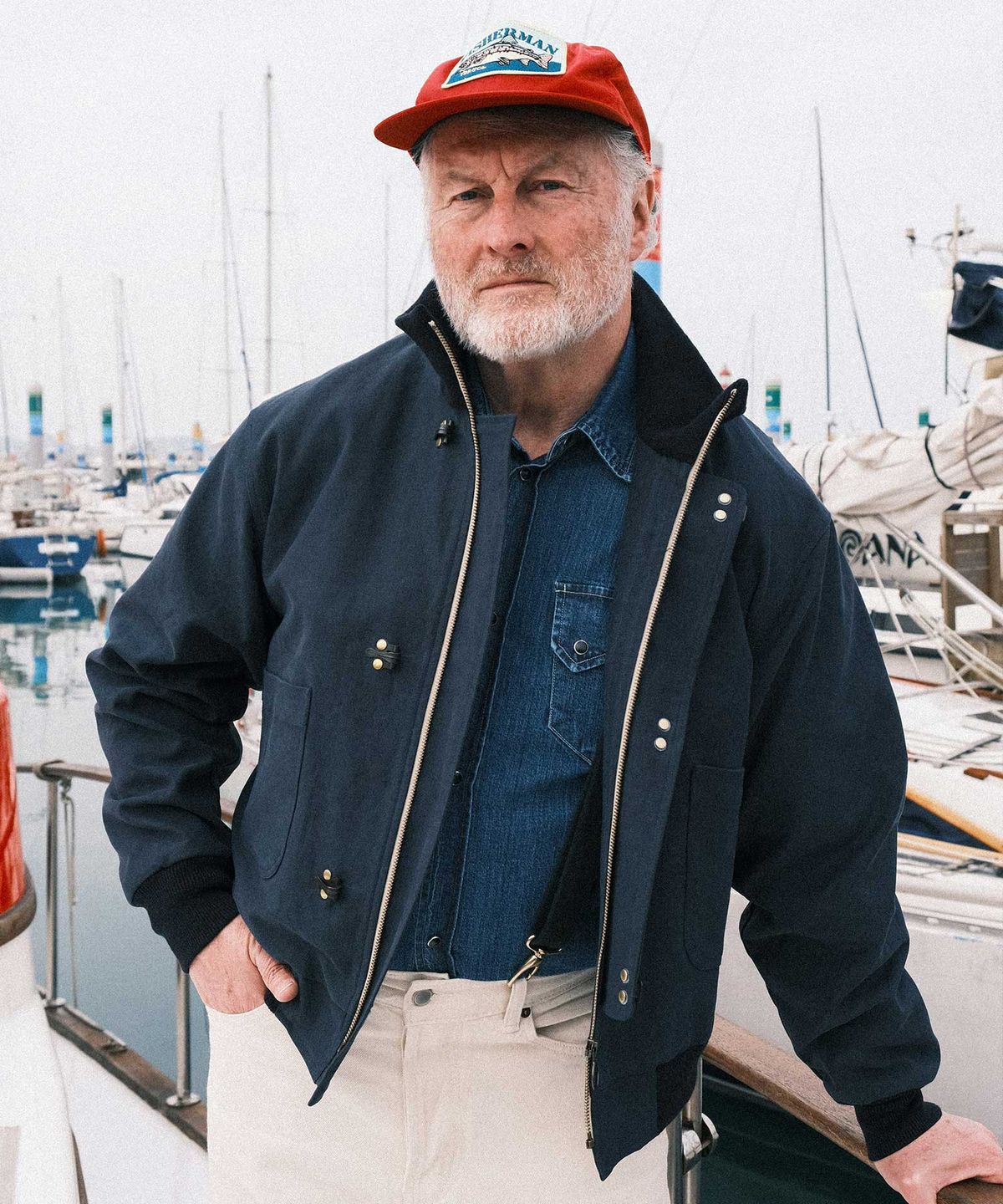 비디알(VDR) NAVY DECK HOOK JACKET [Sailor Blue]