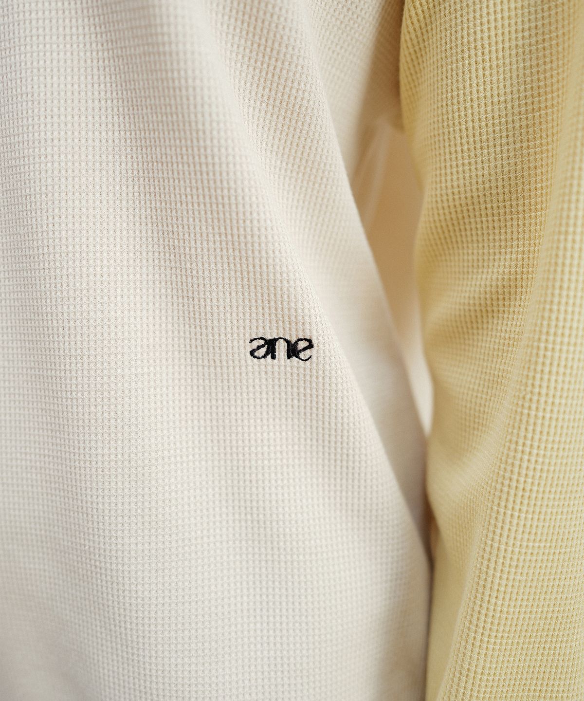 앤니즈(ANDNEEDS) Raglan waffle tee (yellow)