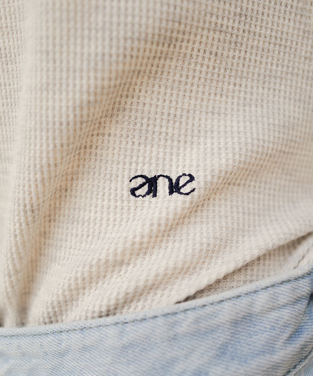 앤니즈(ANDNEEDS) Raglan waffle tee (blue)