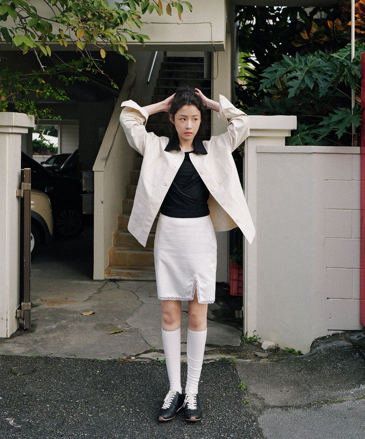 앤니즈(ANDNEEDS) Margaret half jacket (ivory)