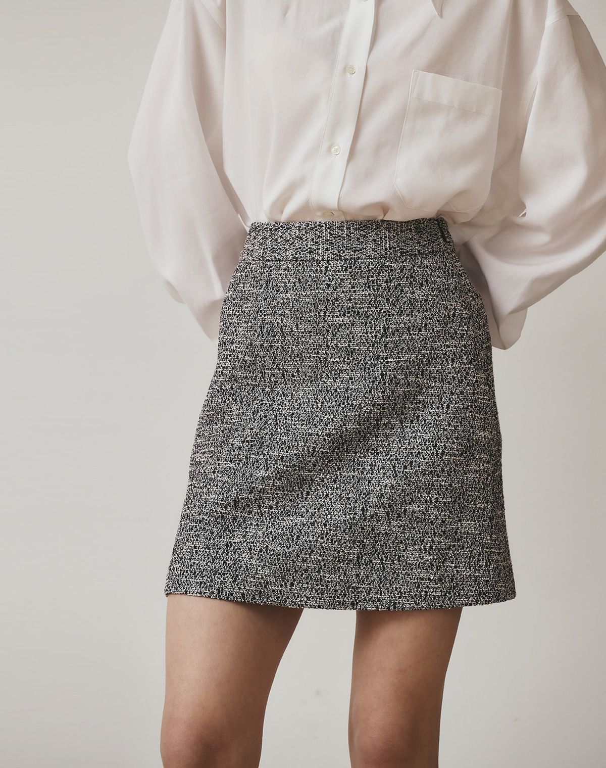 지에마르(GIEMAR) ROMANTIC SKIRT BLACK