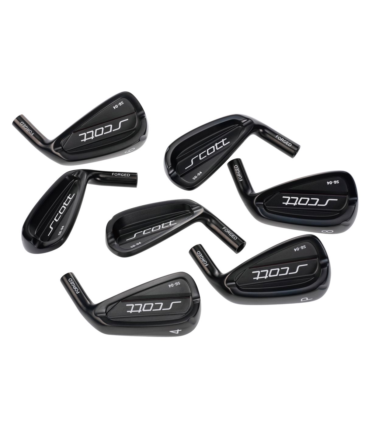스캇골프(SCOTTGOLF) SG-04 남성 단조아이언 헤드 4-P 세트[블랙 ]