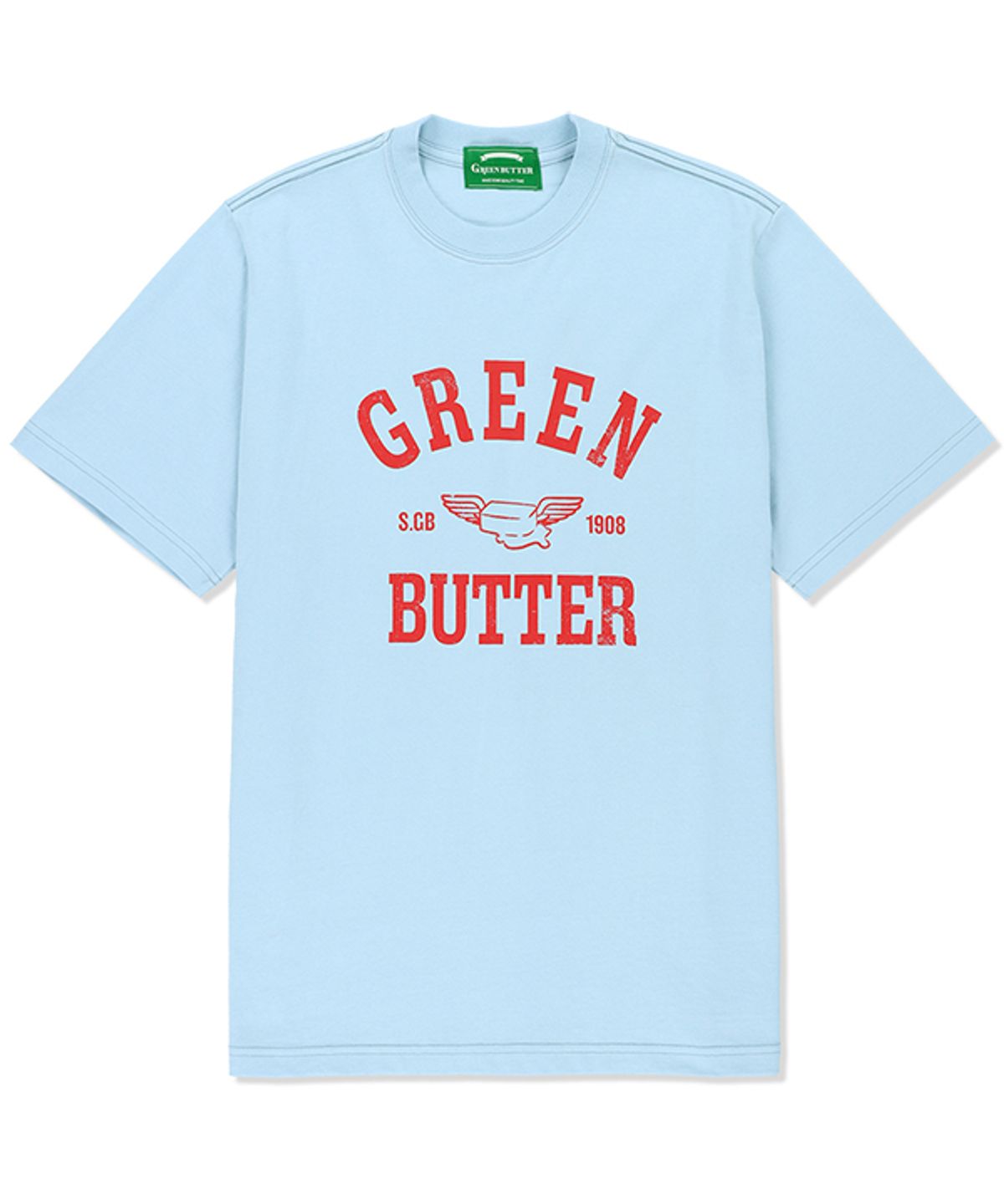 그린버터(GREENBUTTER) Butter Wing Tee (Light Blue)