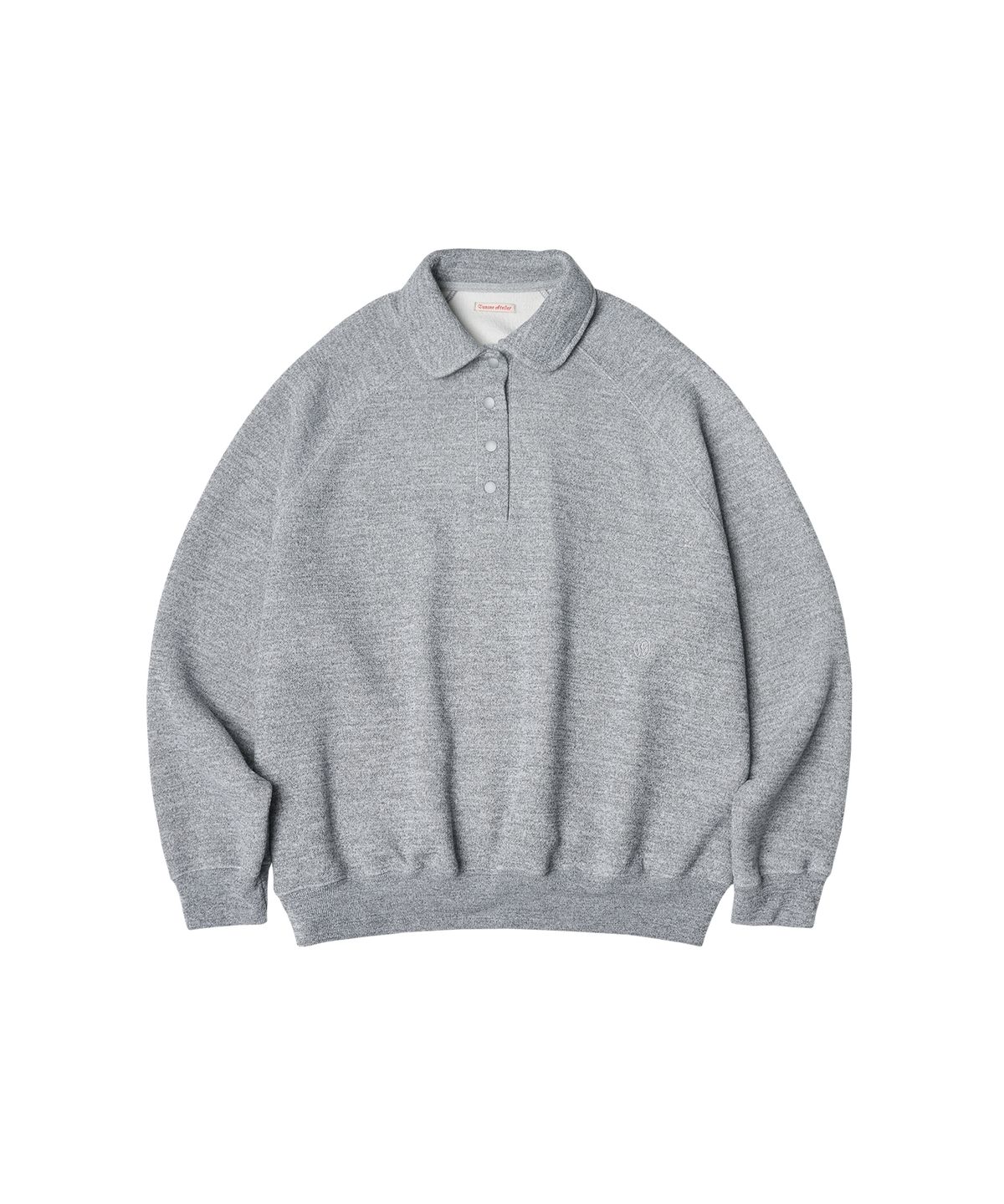 반원 아틀리에(VANONE ATELIER) A3473 하울 칼라 스웨트 셔츠_Melange gray