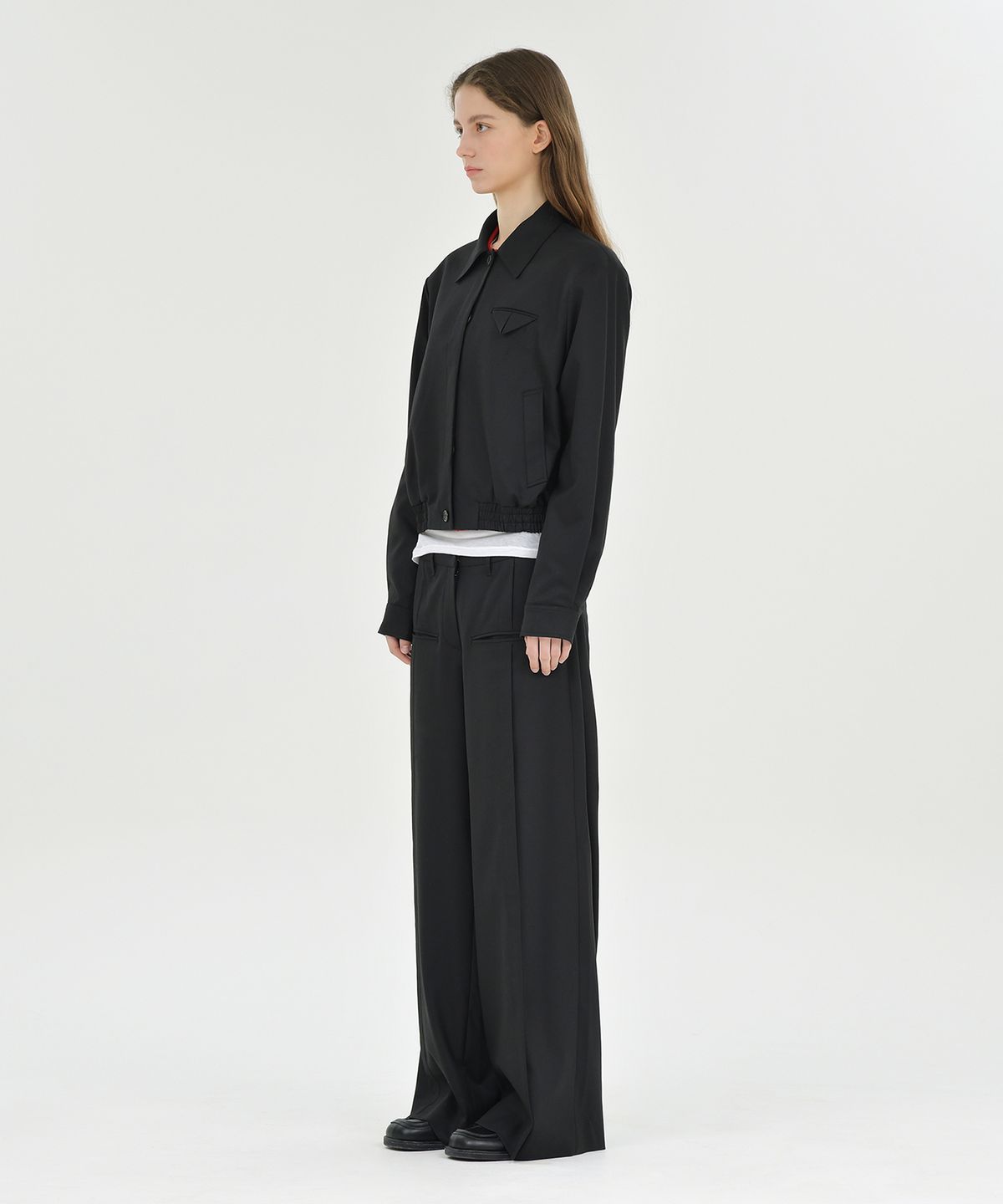 브라운야드(BROWNYARD) W 울 블루종, 블랙