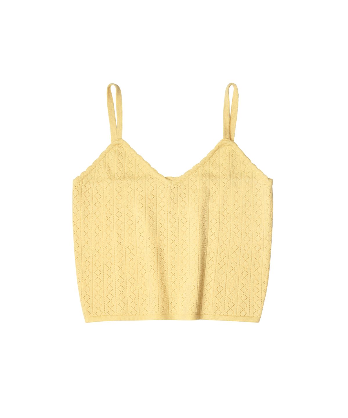 반원 아틀리에(VANONE ATELIER) KN4246 피코 펀칭 니트 뷔스티에_Yellow