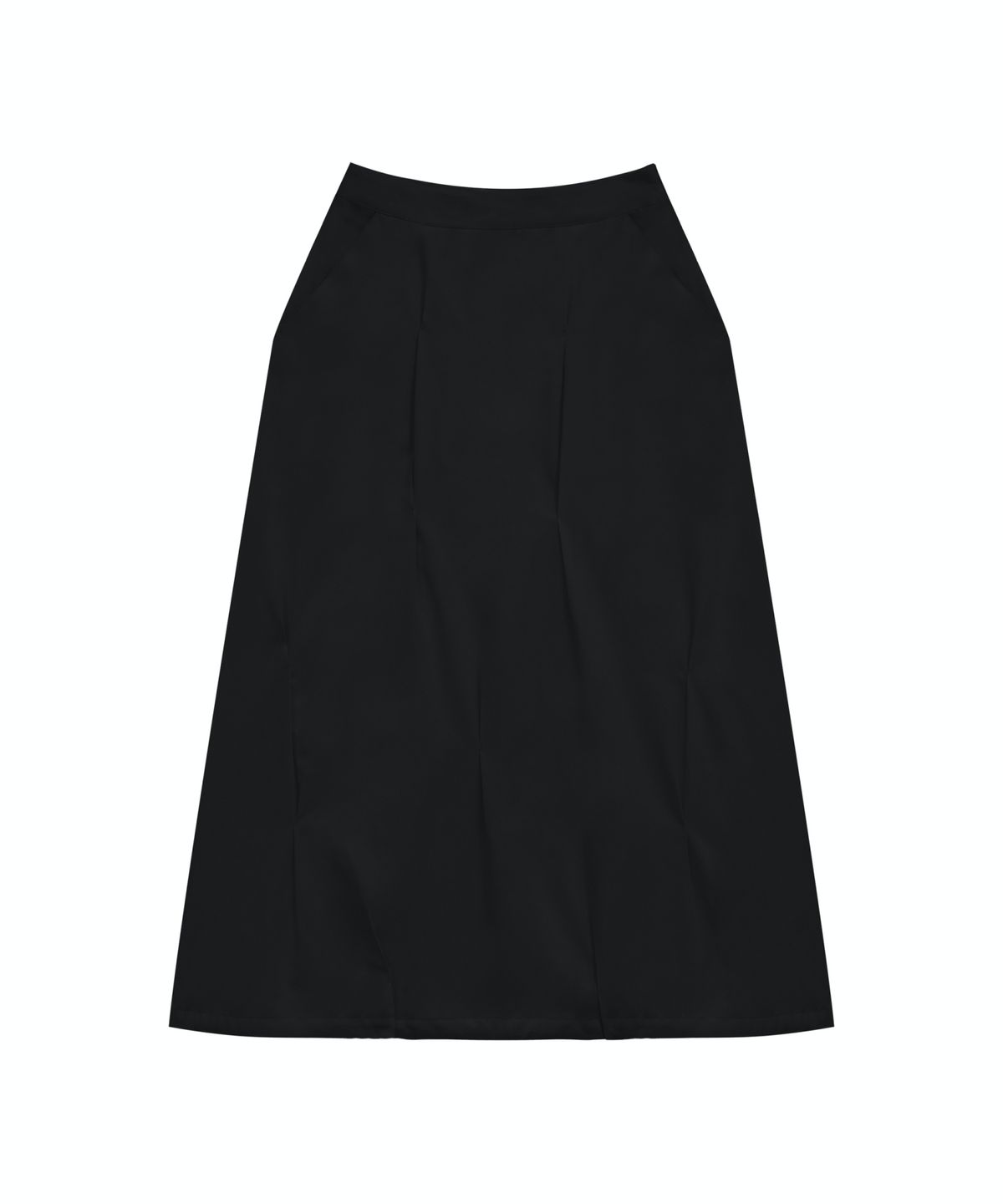 트리밍버드(TREEMINGBIRD) Bar-tack Pleated 2-way Fit Skirt [ Black ]