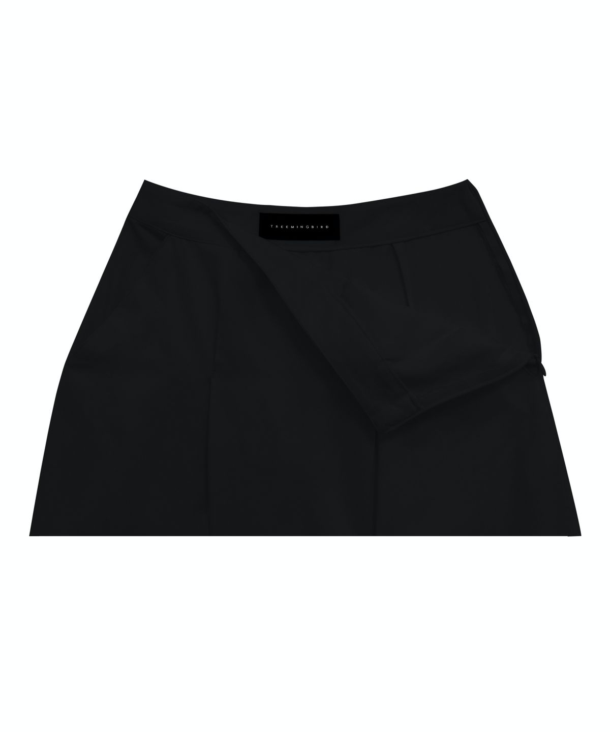 트리밍버드(TREEMINGBIRD) Bar-tack Pleated 2-way Fit Skirt [ Black ]