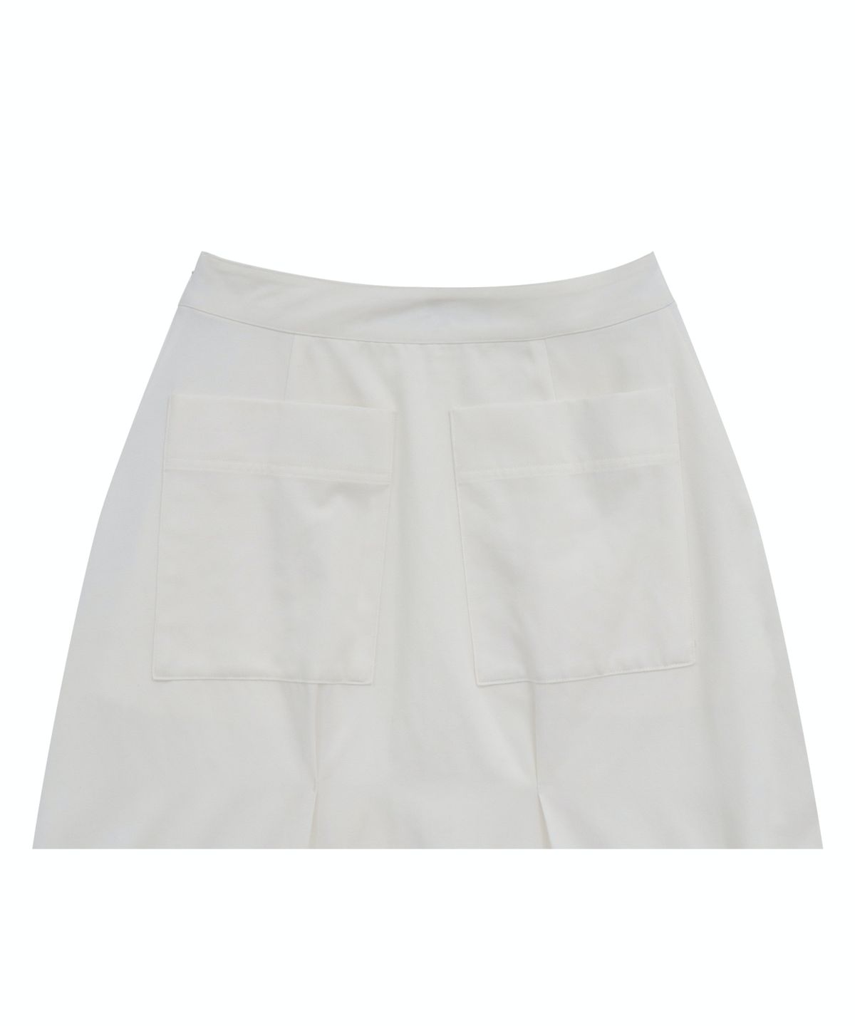 트리밍버드(TREEMINGBIRD) Bar-tack Pleated 2-way Fit Skirt [ White ]