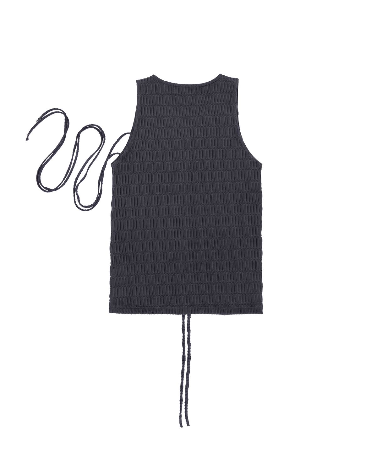 트리밍버드(TREEMINGBIRD) Tied Strap Sleeveless [ Charcoal ]