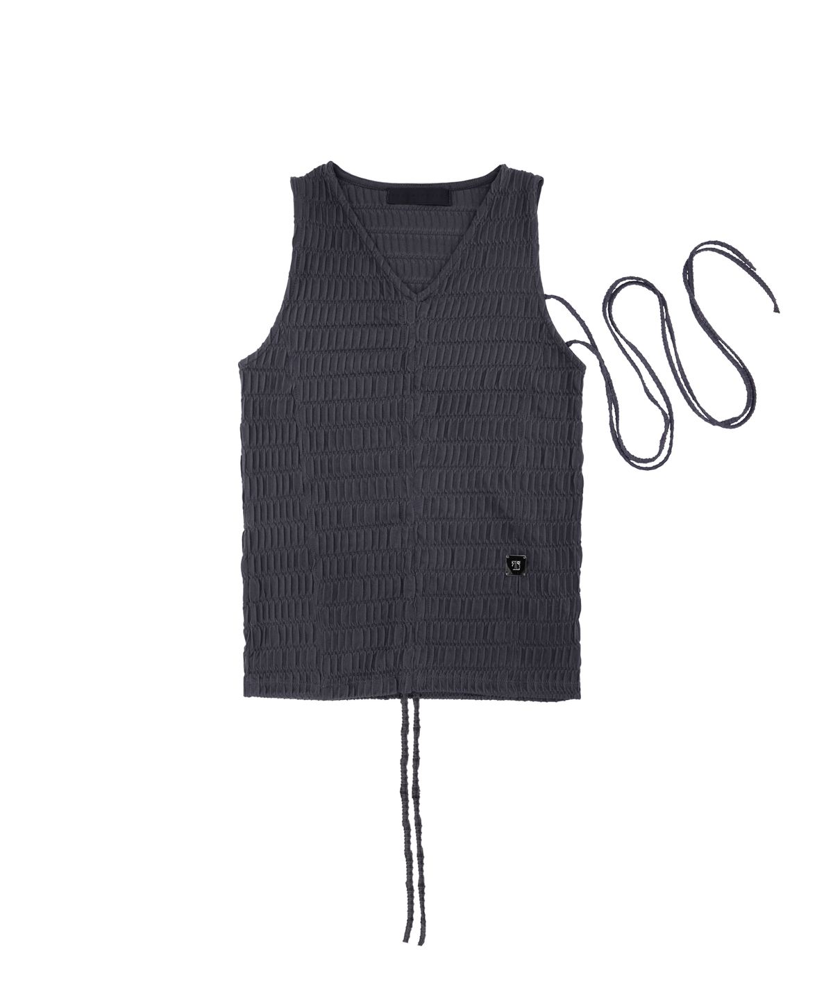 트리밍버드(TREEMINGBIRD) Tied Strap Sleeveless [ Charcoal ]