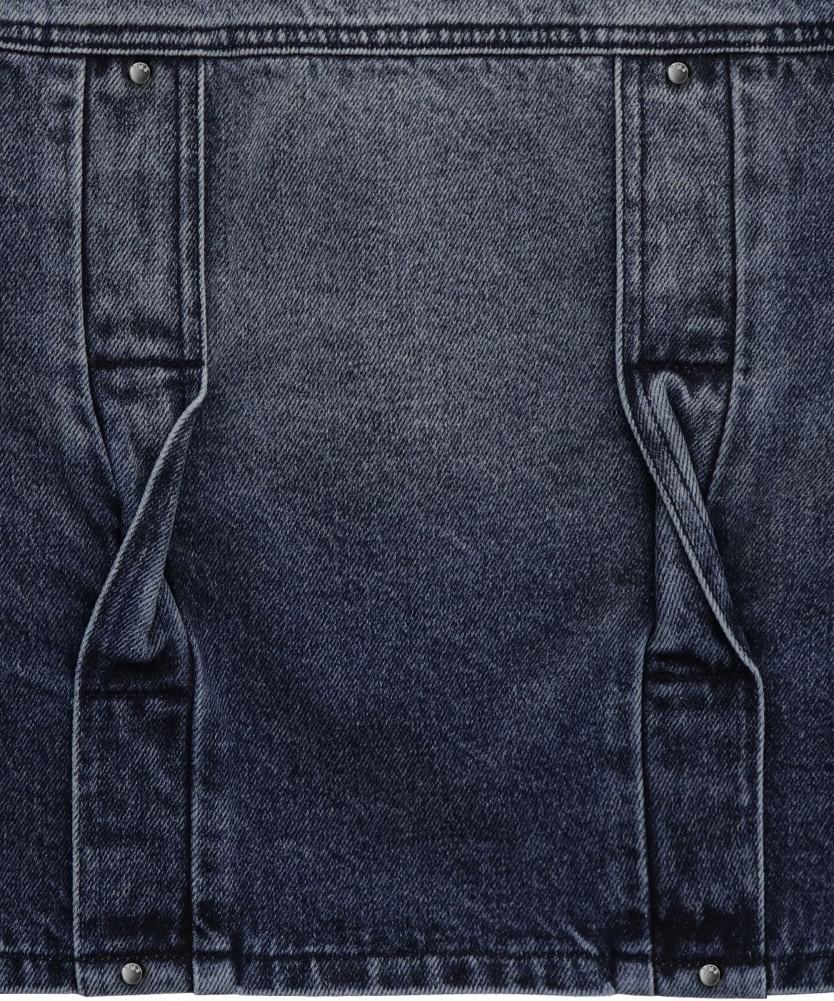 트리밍버드(TREEMINGBIRD) Twisted Non-collar Denim Set-up Jacket [ Blue ]
