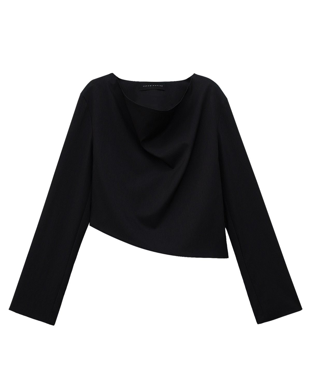 트리밍버드(TREEMINGBIRD) Cowl Blouse [ Black ]