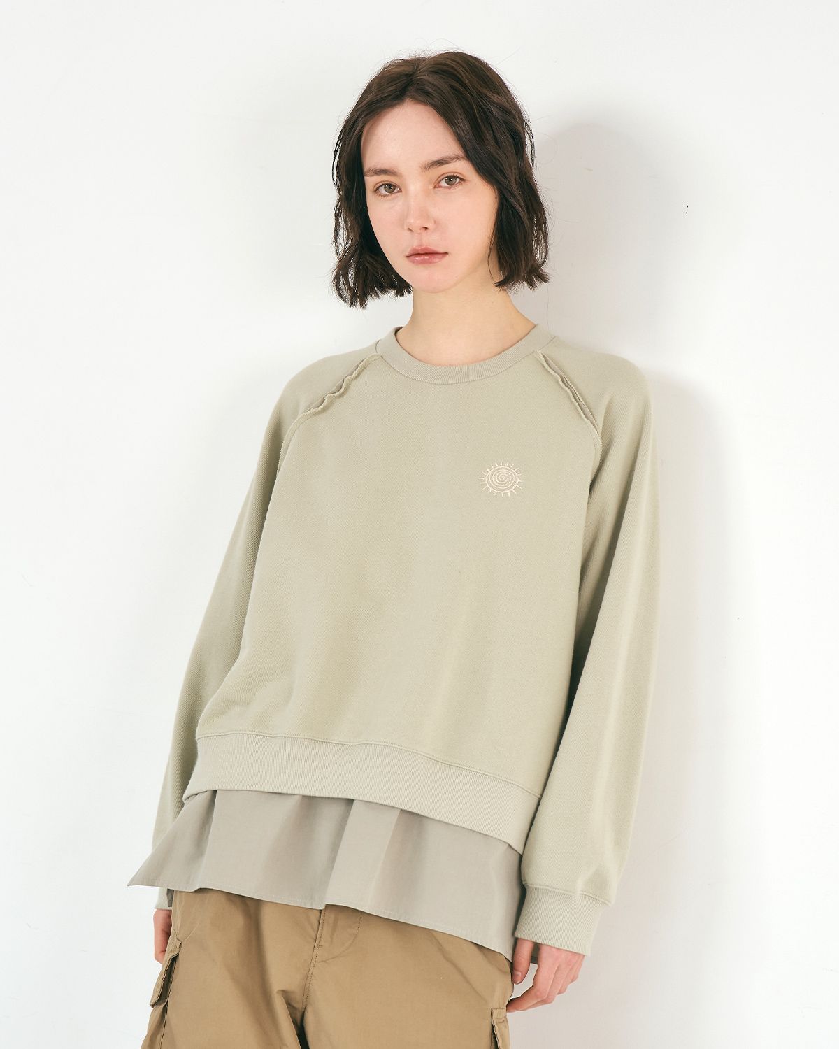 오쿠얼(OCCUR) 믹스앤매치 레이어드 스웻셔츠