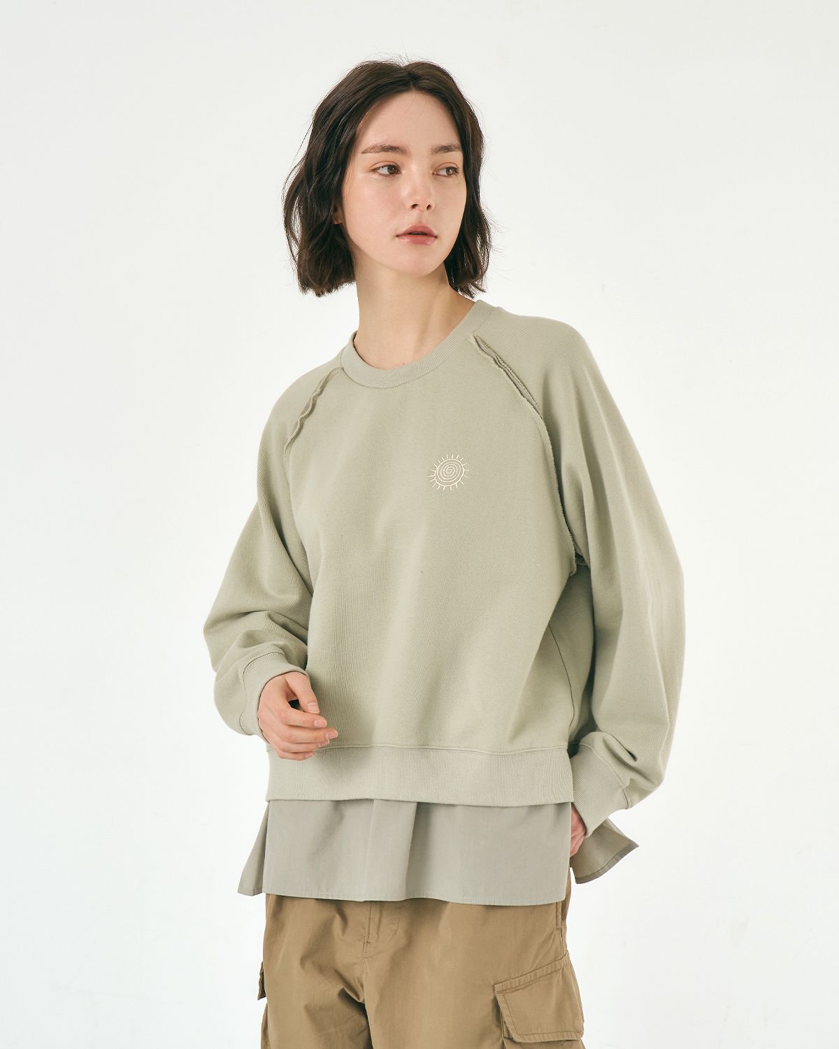 오쿠얼(OCCUR) 믹스앤매치 레이어드 스웻셔츠