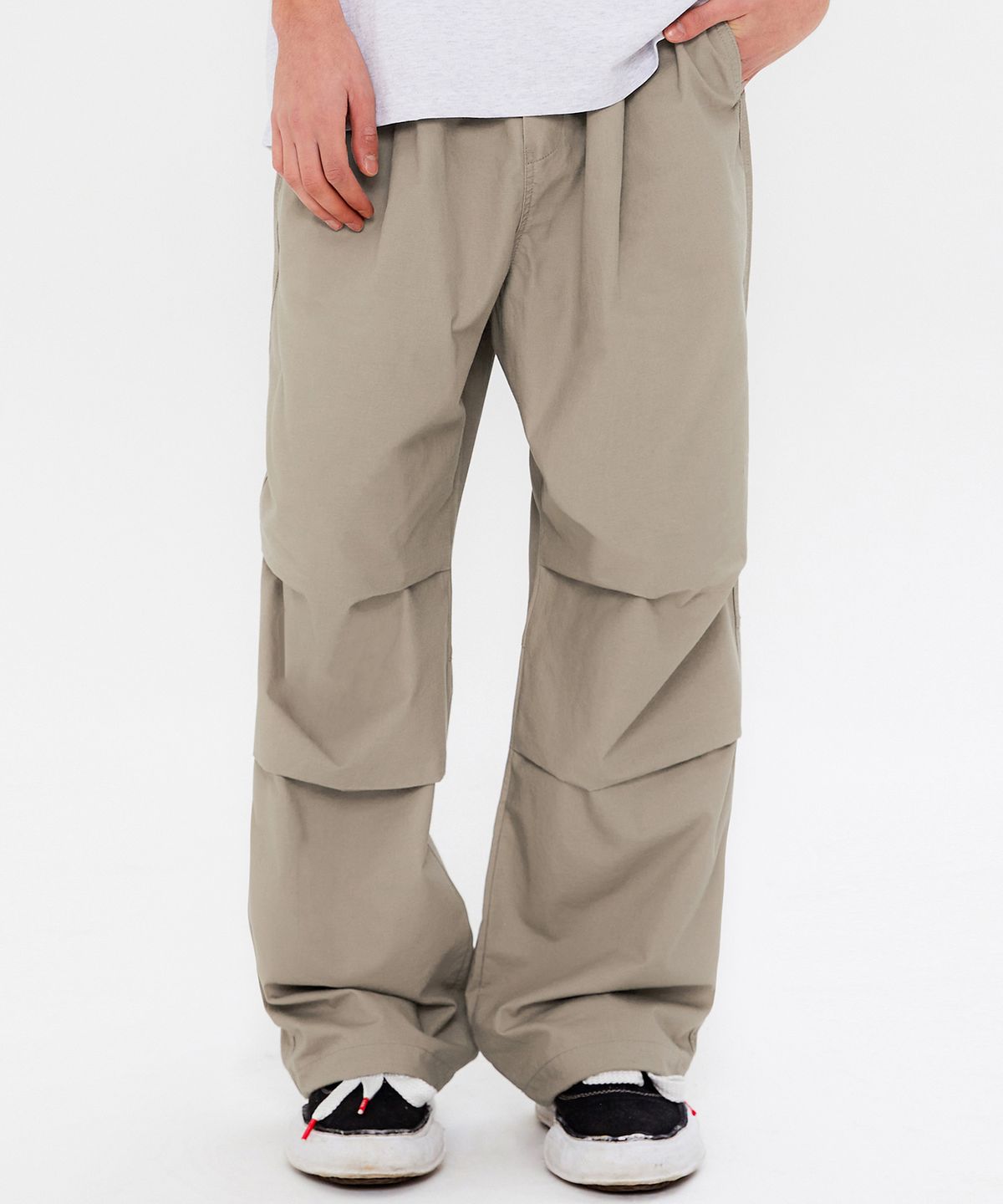 쿨트(KULTE) COTTON WIDE PARACHUTE PANTS L.BEIGE