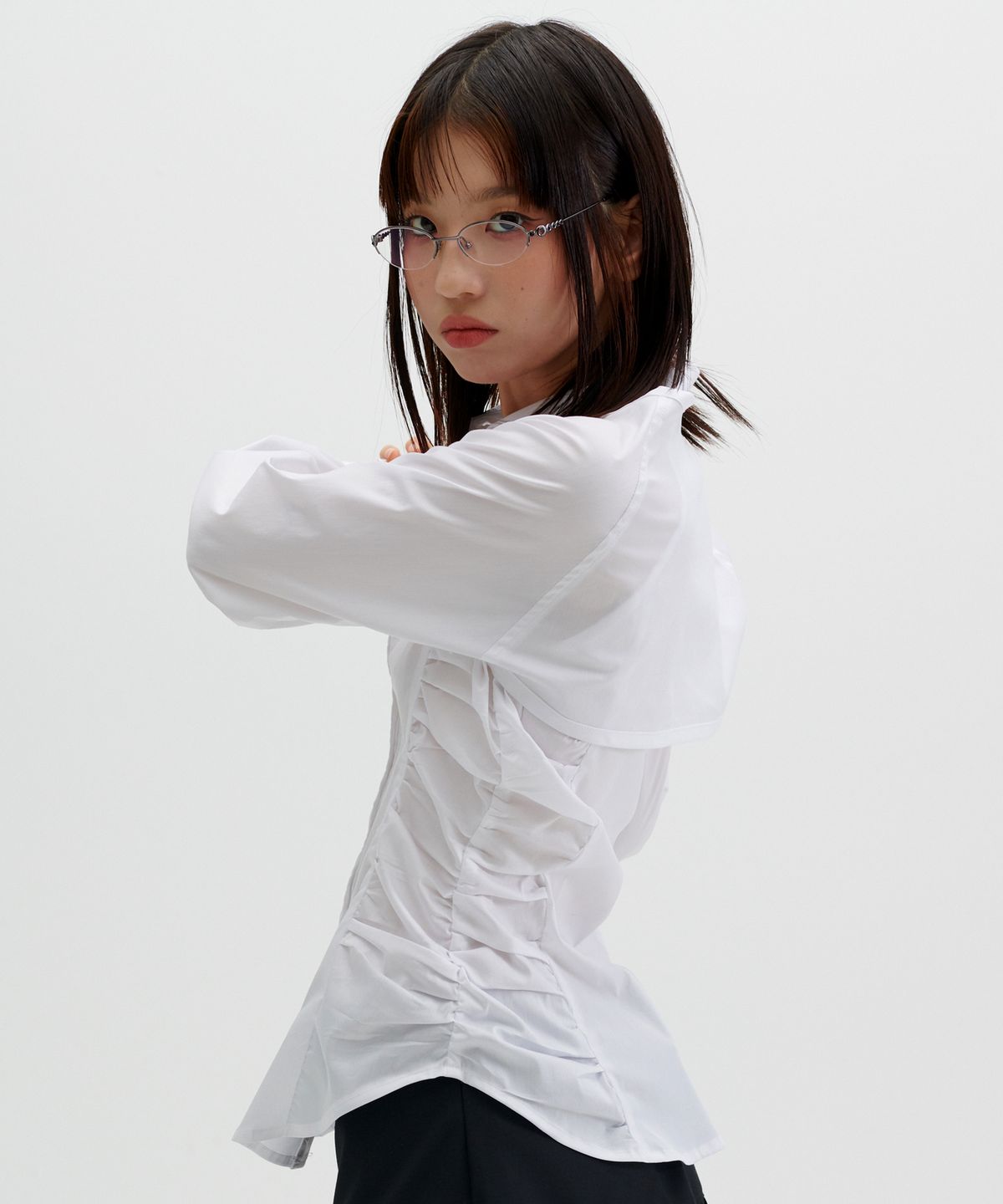 러닝하이(RUNNINGHIGH) 투웨이 볼레로 셔츠 [화이트]