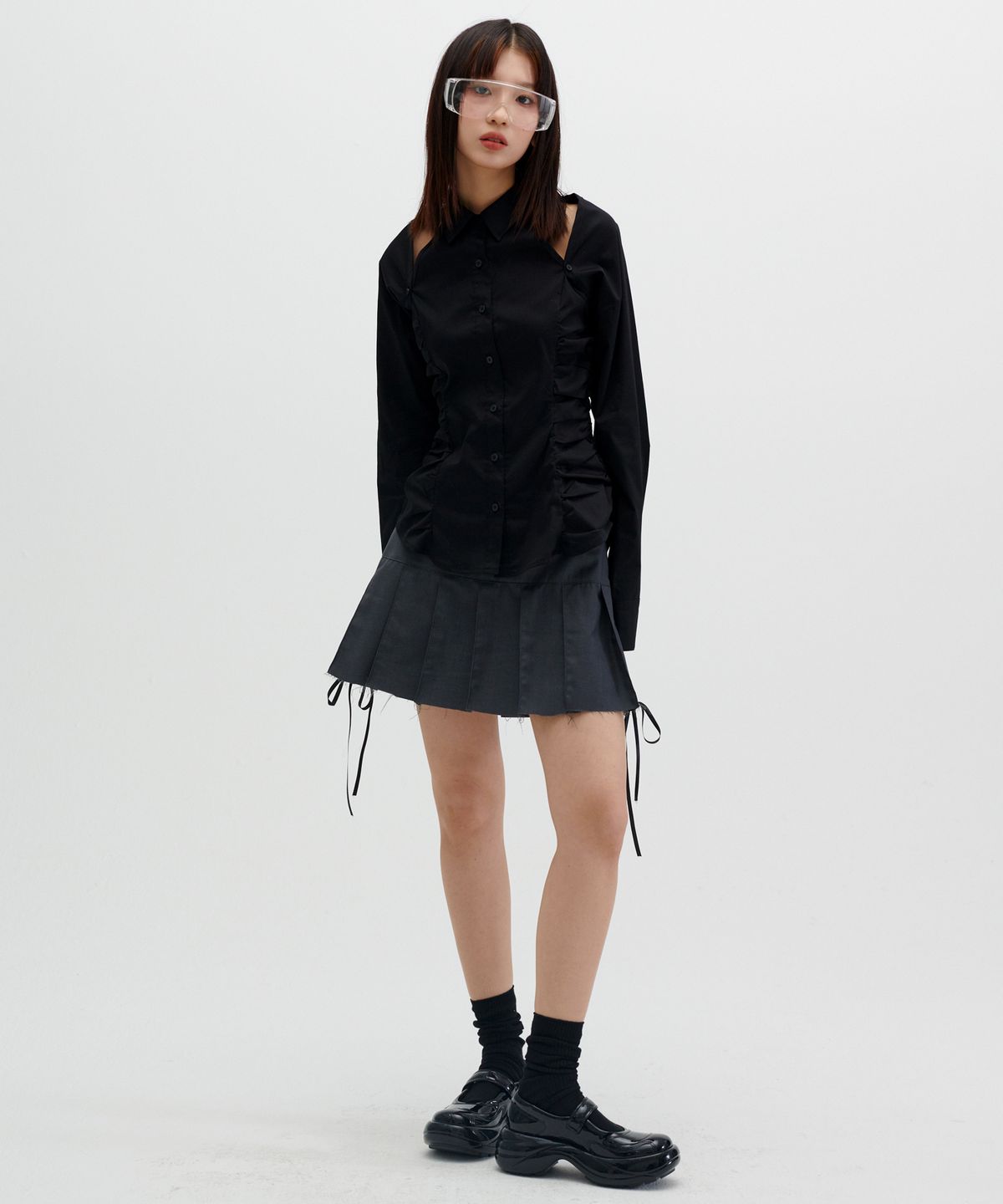 러닝하이(RUNNINGHIGH) 투웨이 볼레로 셔츠 [블랙]