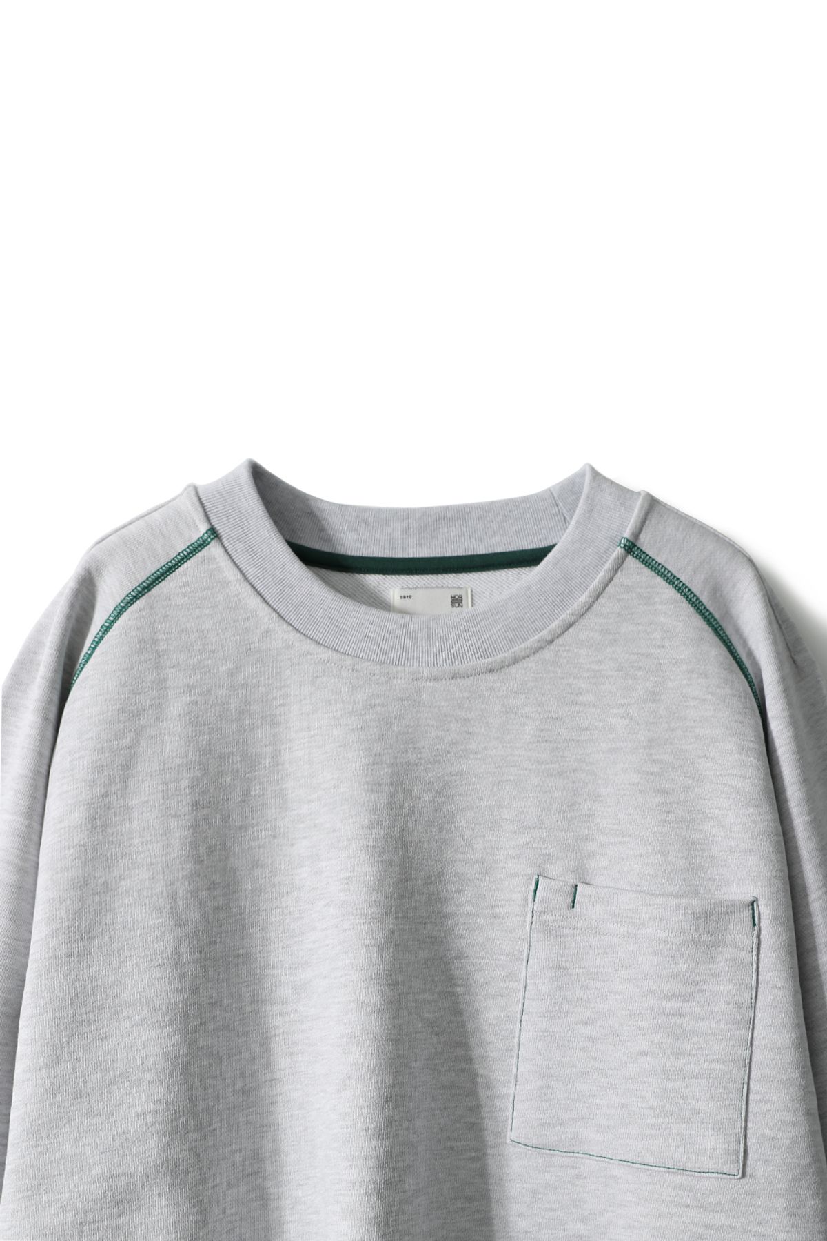 홀리선(HORLISUN) Sugarpine Raglan Sweatshirt Melange Gray Green