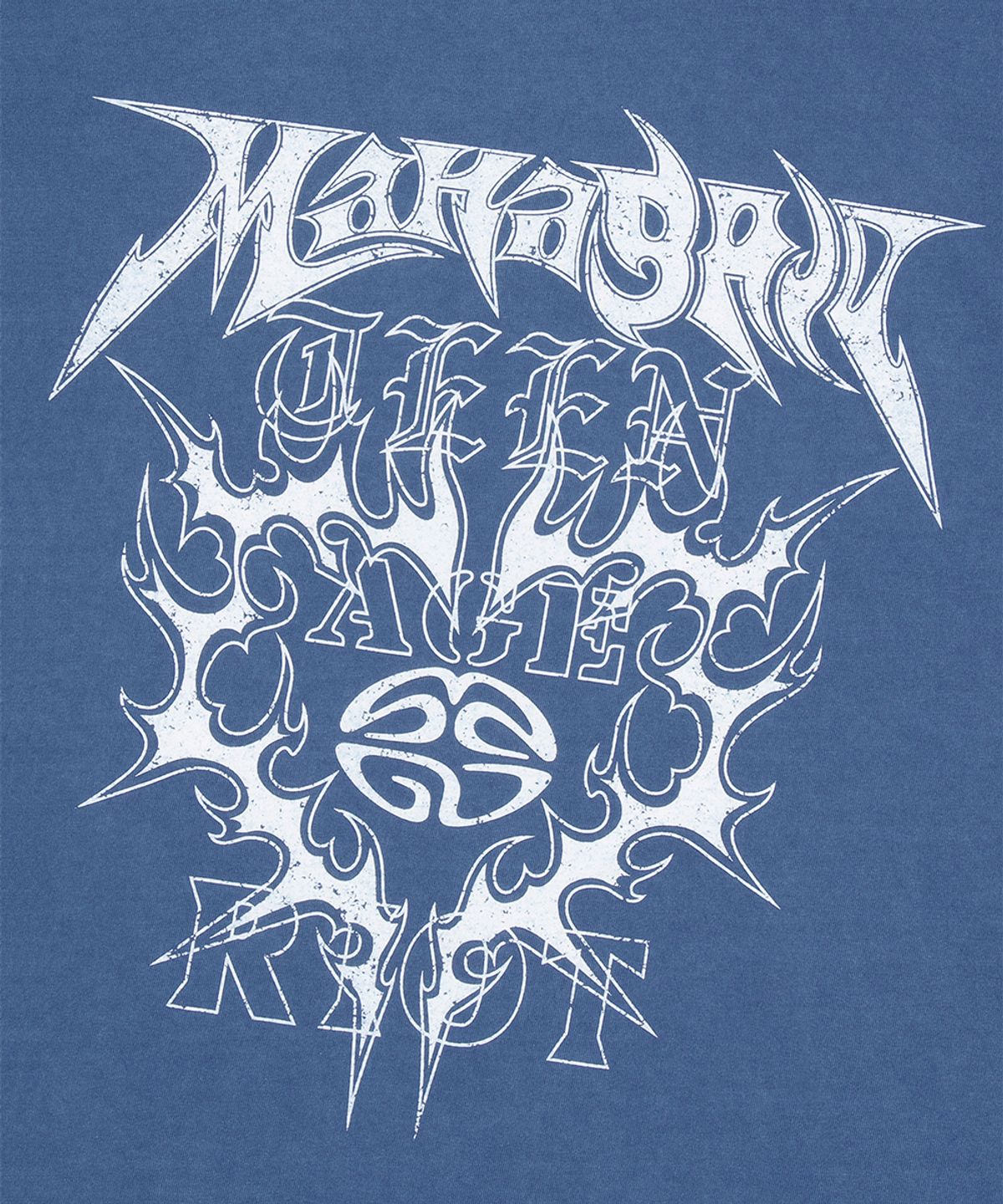 마하그리드(MAHAGRID) FLAME HEART PIGMENT TEE BLUE(MG2EMMT504A)