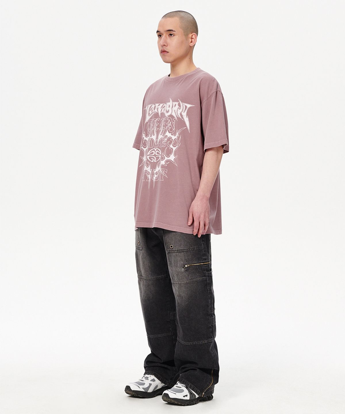 마하그리드(MAHAGRID) FLAME HEART PIGMENT TEE PINK(MG2EMMT504A)