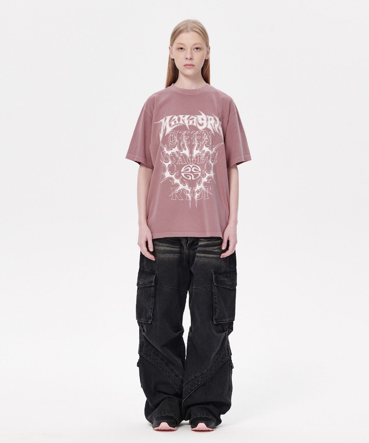 마하그리드(MAHAGRID) FLAME HEART PIGMENT TEE PINK(MG2EMMT504A)