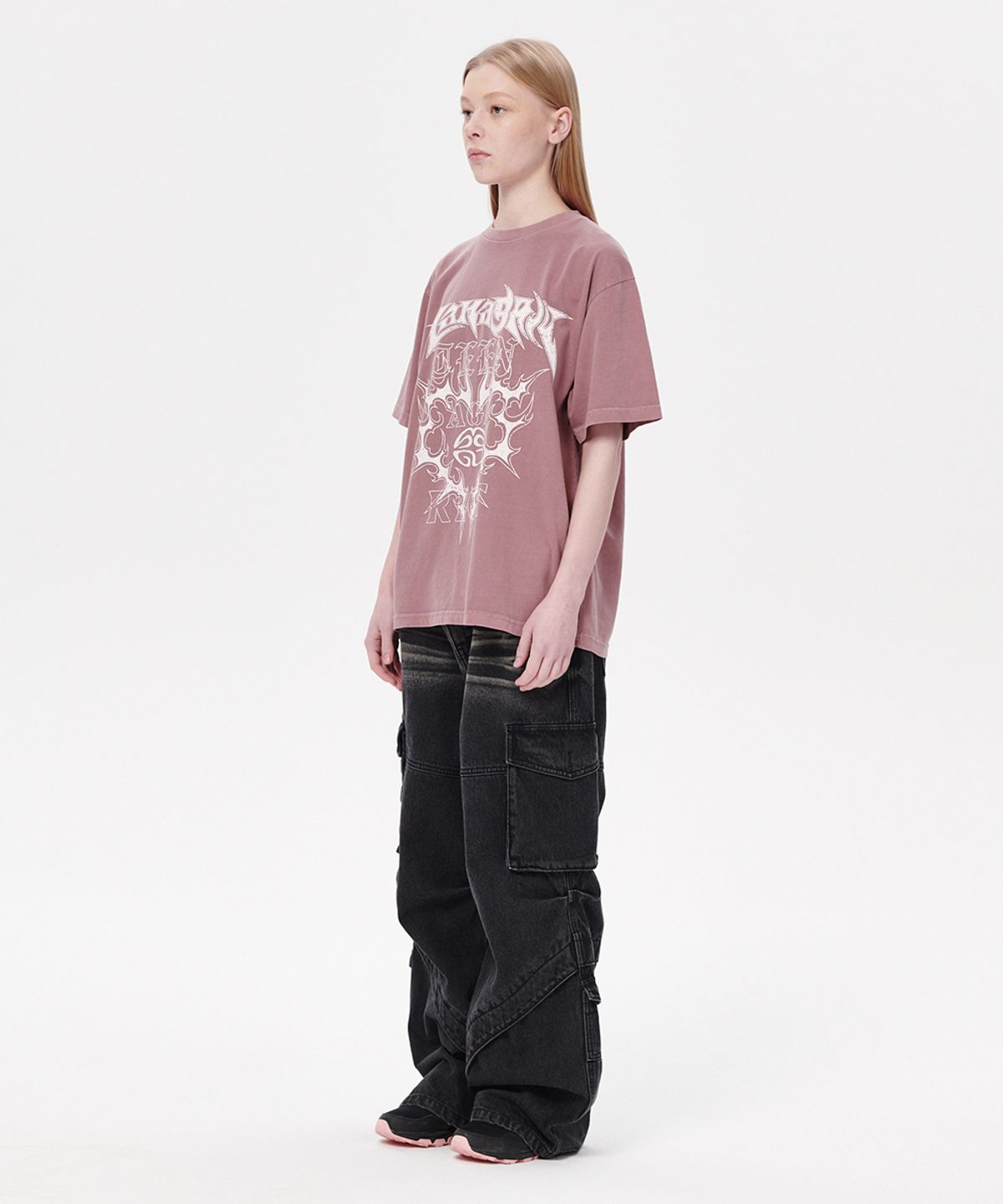 마하그리드(MAHAGRID) FLAME HEART PIGMENT TEE PINK(MG2EMMT504A)