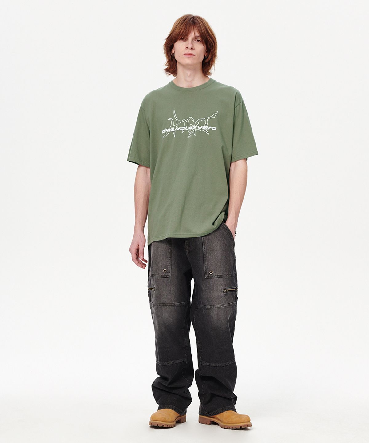 마하그리드(MAHAGRID) MULTI-LOGO TEE KHAKI(MG2EMMT516A)