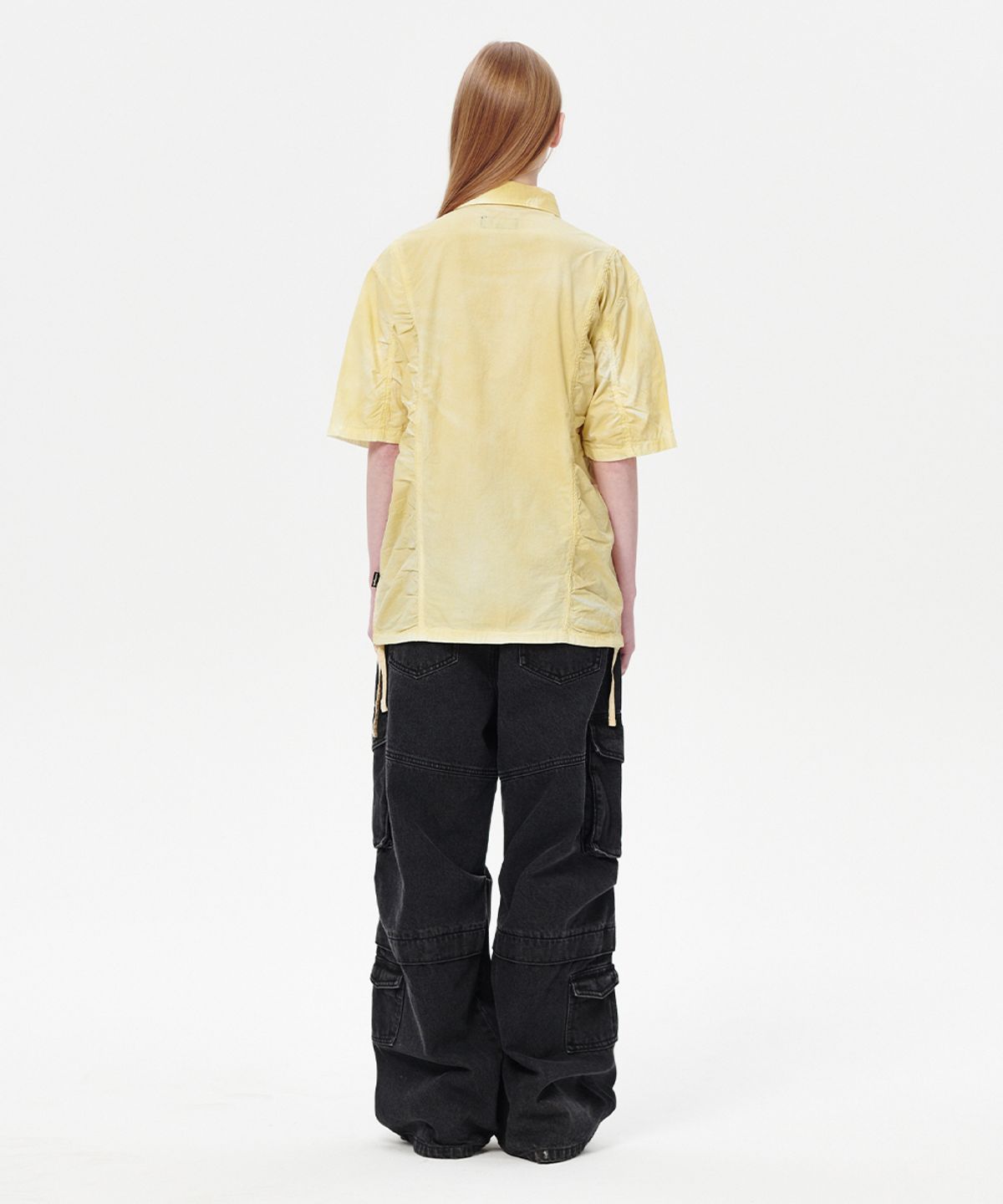 마하그리드(MAHAGRID) SPRAY DYED HALF SHIRT BEIGE(MG2EMMW340A)
