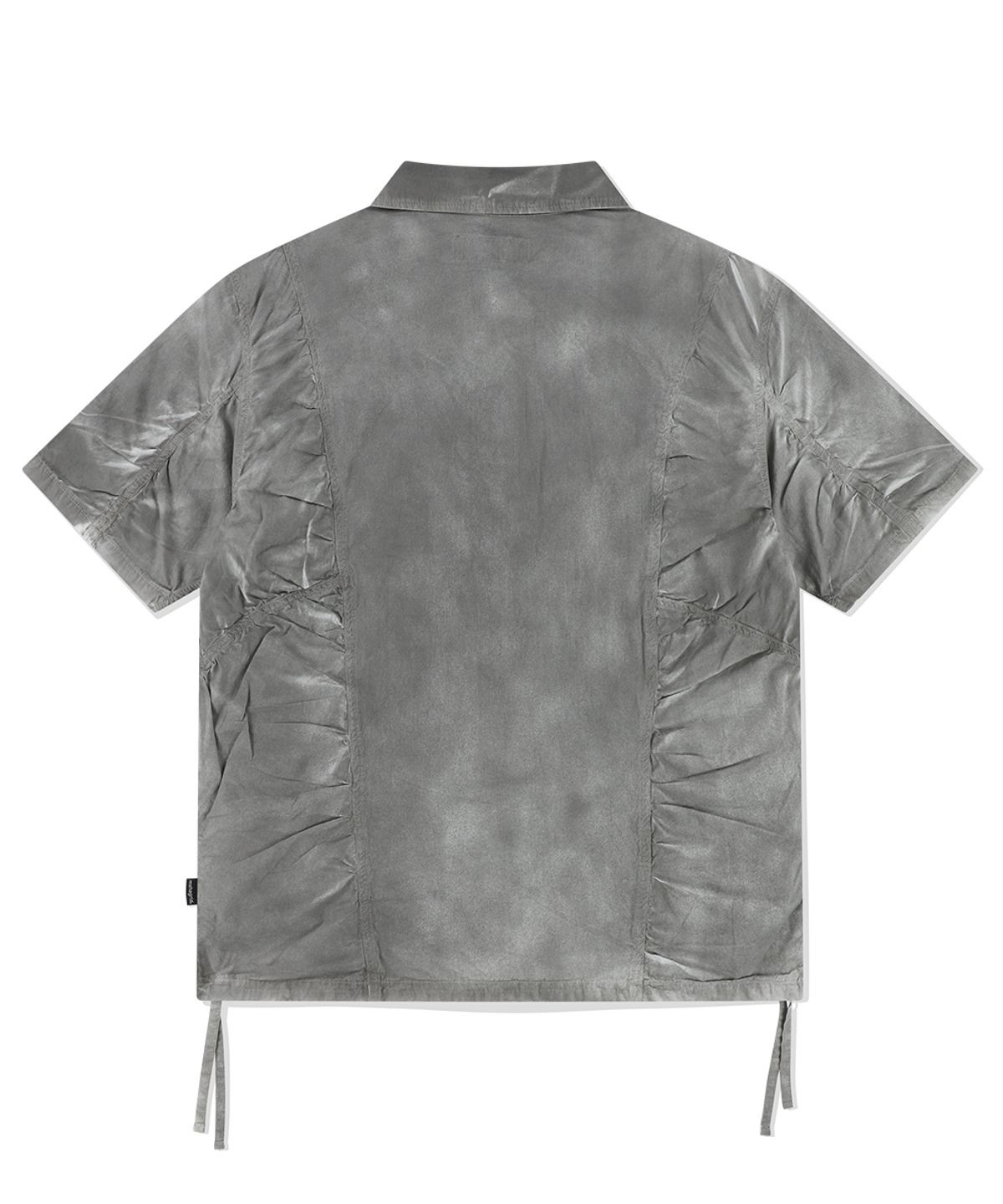마하그리드(MAHAGRID) SPRAY DYED HALF SHIRT CHARCOAL(MG2EMMW340A)