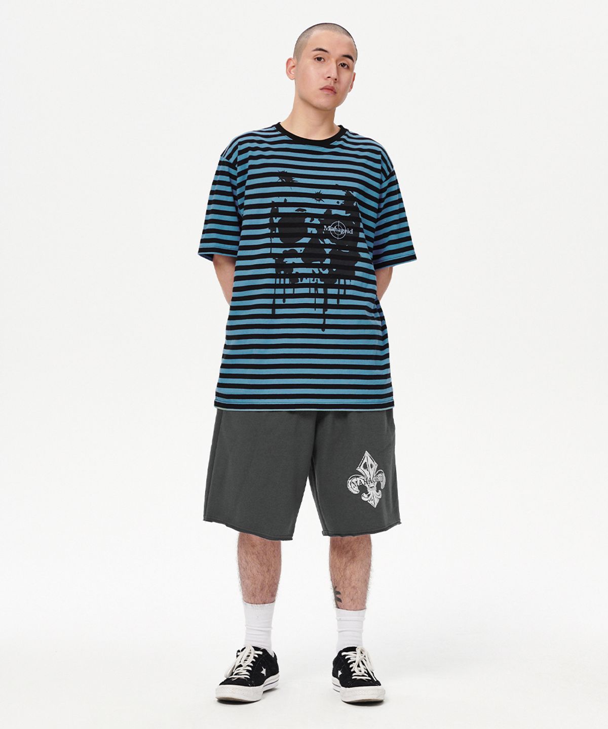 마하그리드(MAHAGRID) FLEUR BONES SHORT CHARCOAL(MG2EMMPA03A)