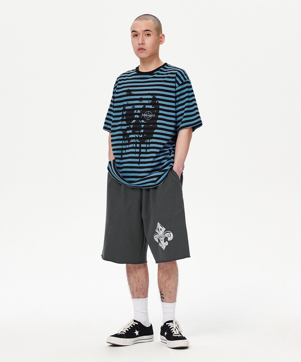 마하그리드(MAHAGRID) FLEUR BONES SHORT CHARCOAL(MG2EMMPA03A)