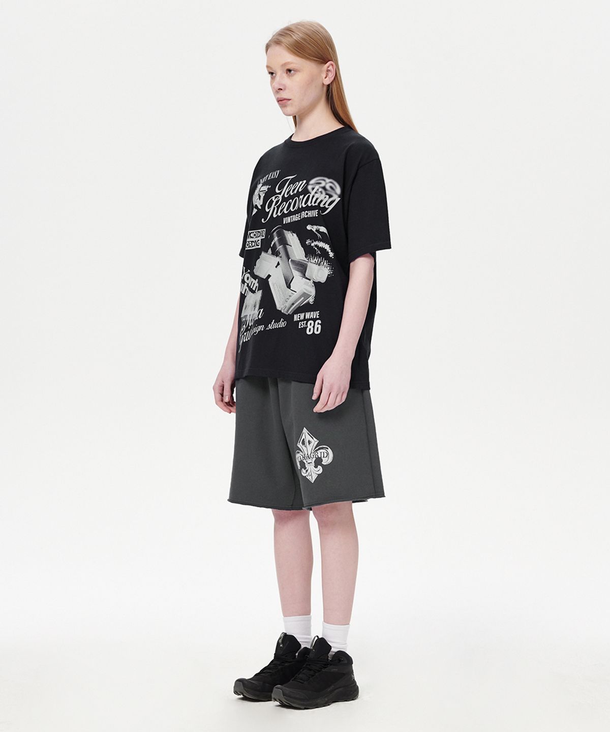 마하그리드(MAHAGRID) FLEUR BONES SHORT CHARCOAL(MG2EMMPA03A)