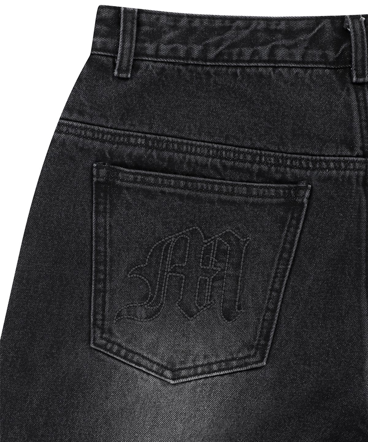 마하그리드(MAHAGRID) BERMUDA CARGO DENIM SHORT BLACK(MG2EMMD161A)