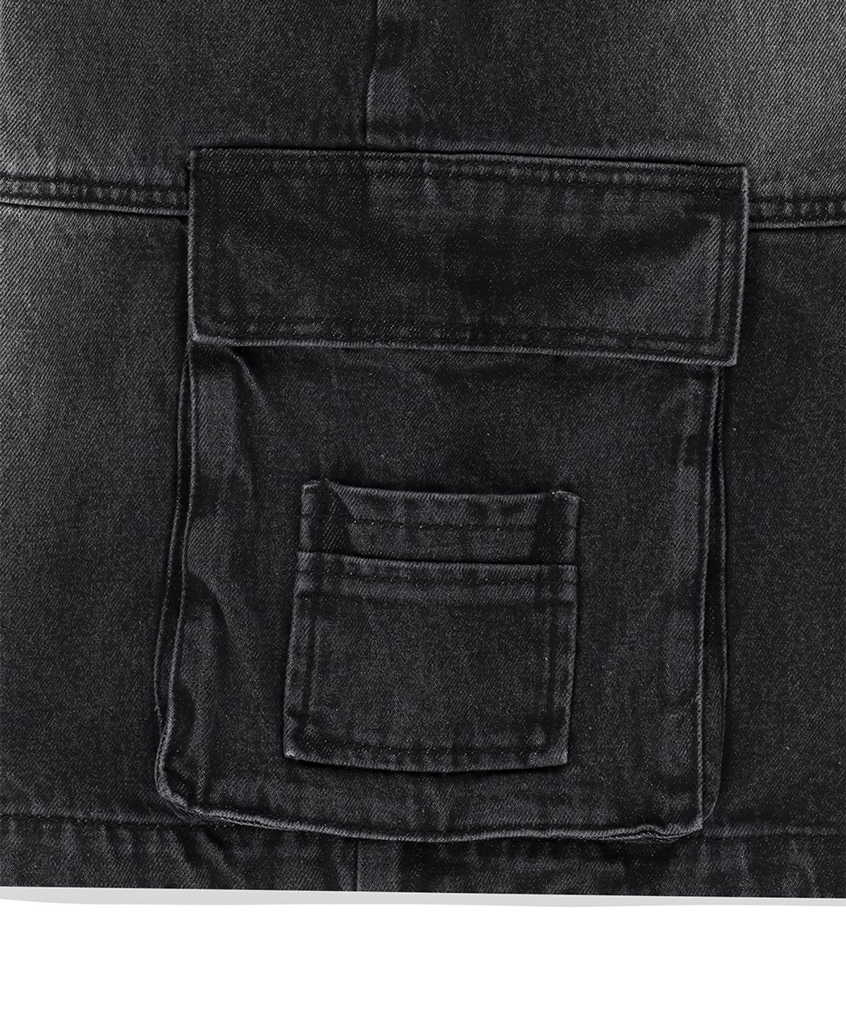 마하그리드(MAHAGRID) BERMUDA CARGO DENIM SHORT BLACK(MG2EMMD161A)