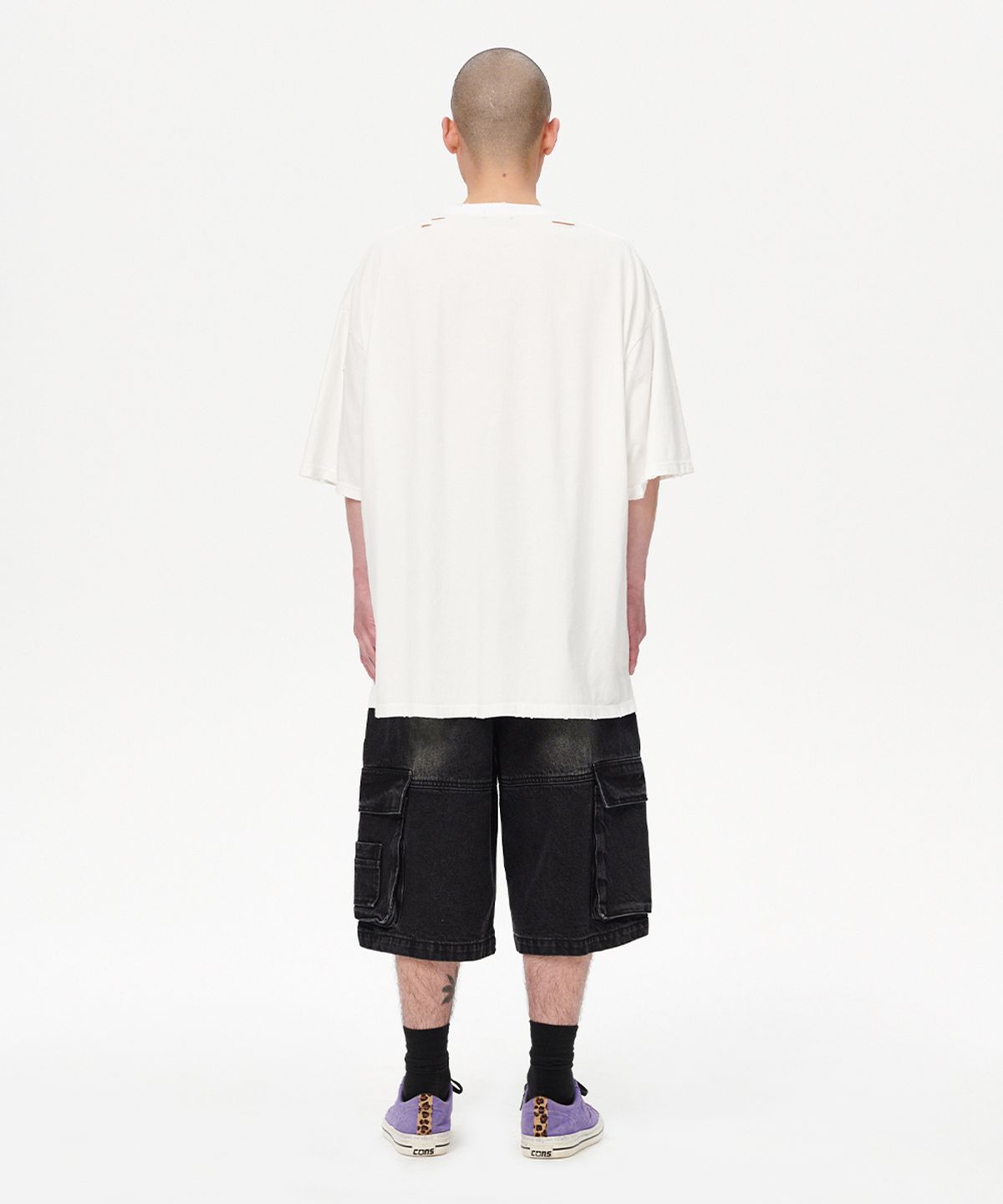 마하그리드(MAHAGRID) BERMUDA CARGO DENIM SHORT BLACK(MG2EMMD161A)
