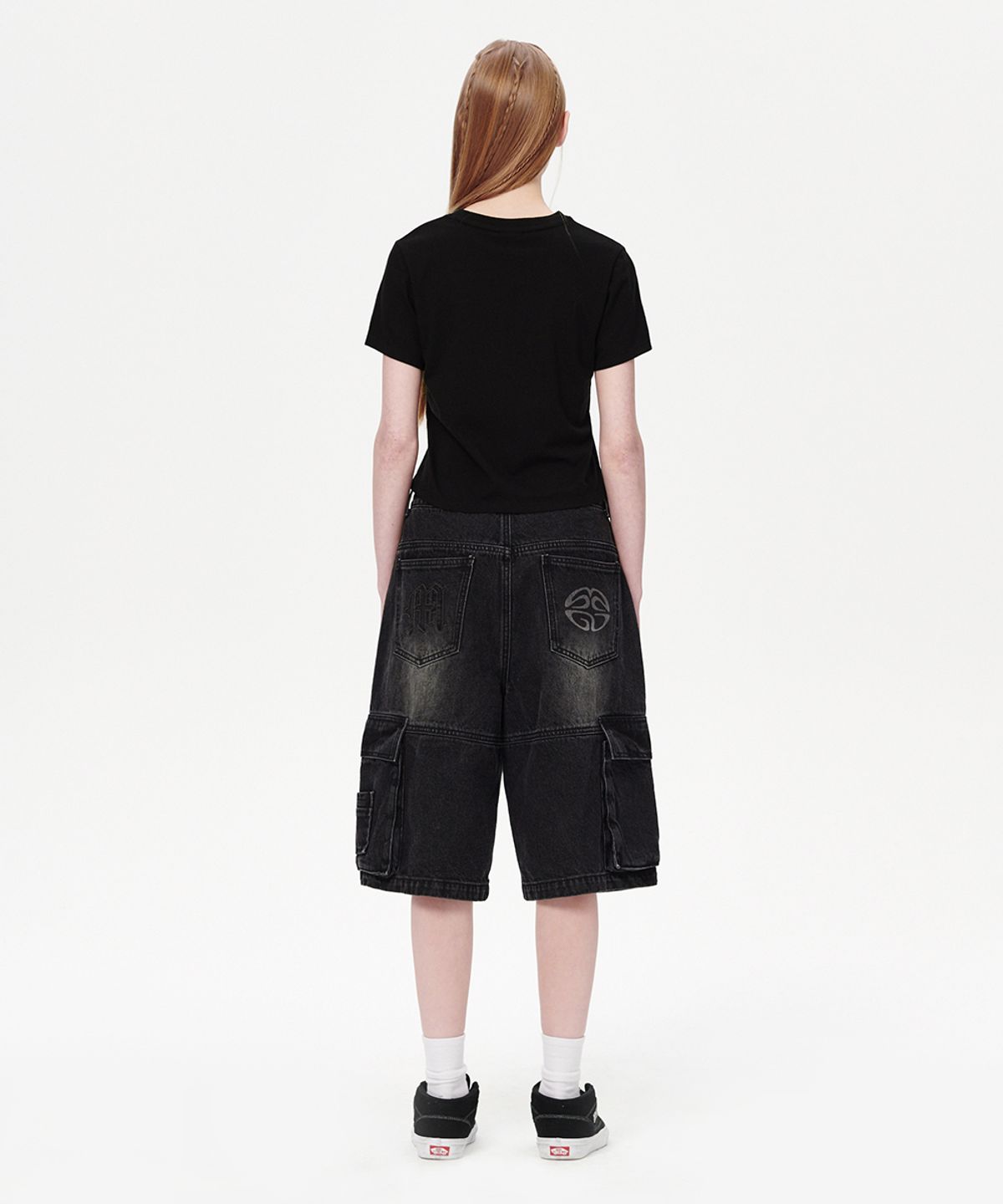 마하그리드(MAHAGRID) BERMUDA CARGO DENIM SHORT BLACK(MG2EMMD161A)