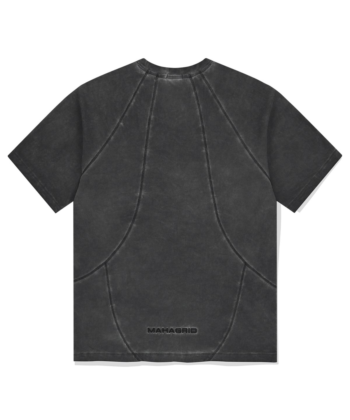 마하그리드(MAHAGRID) CURVED SEAM PIGMENT TEE CHARCOAL(MG2EMMT507A)