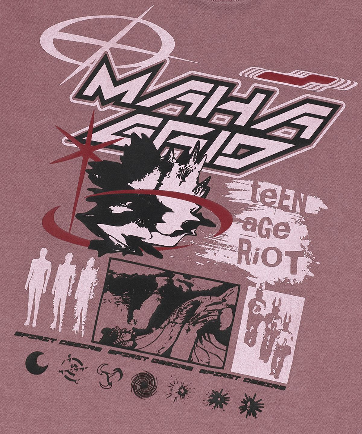 마하그리드(MAHAGRID) SPIRIT DESIRE PIGMENT TEE BURGUNDY(MG2EMMT512A)