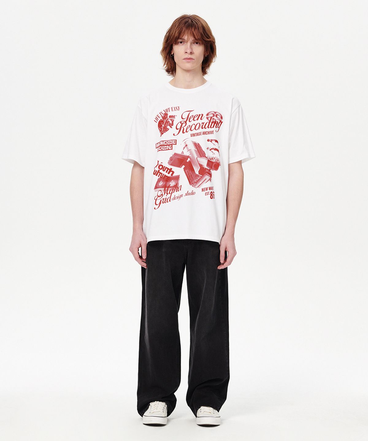 마하그리드(MAHAGRID) RECORDING TEE WHITE(MG2EMMT539A)