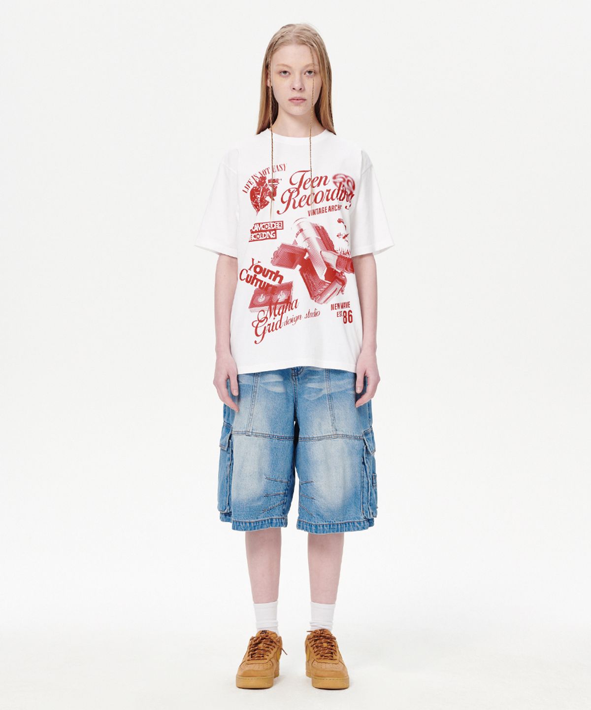마하그리드(MAHAGRID) RECORDING TEE WHITE(MG2EMMT539A)
