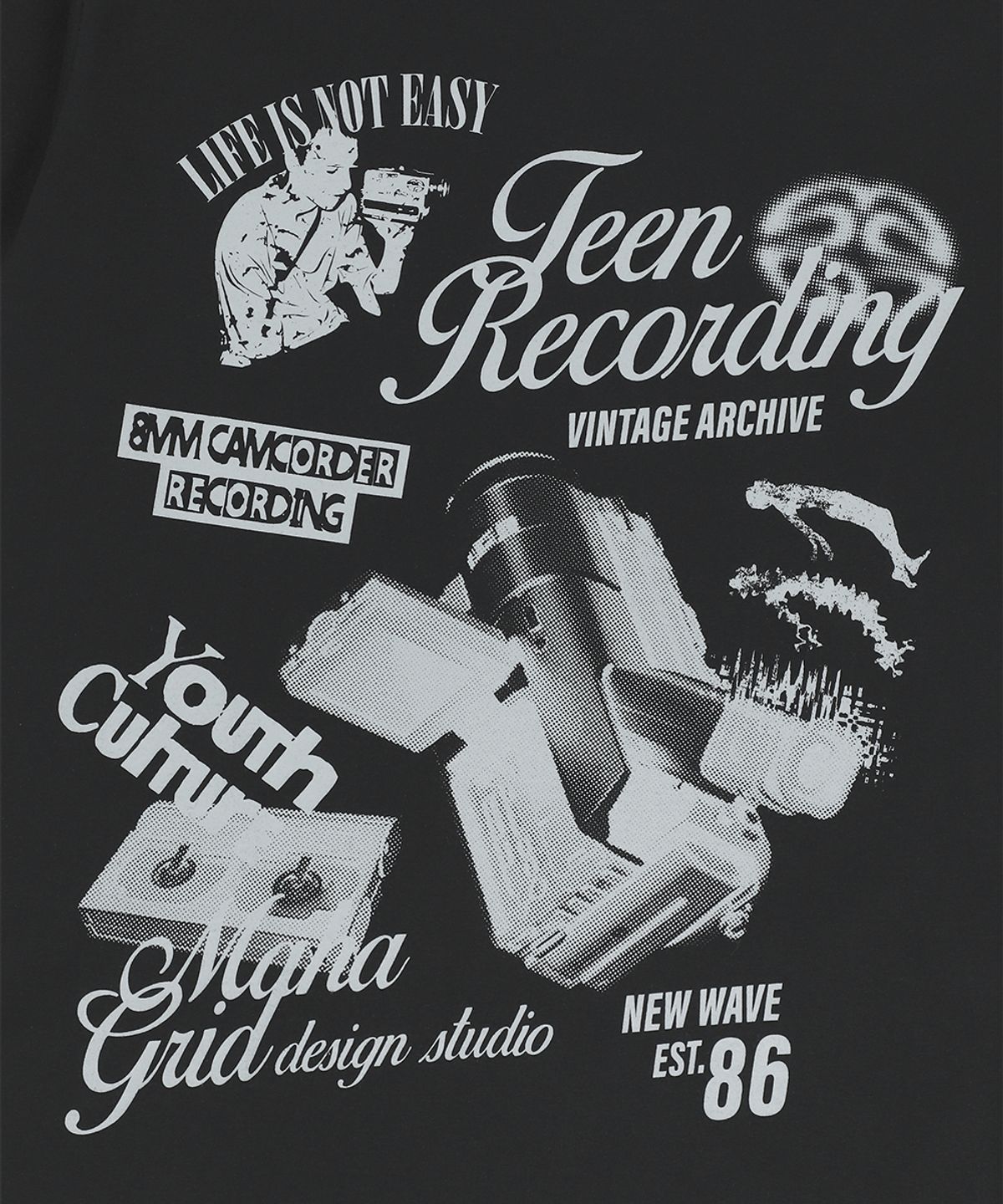 마하그리드(MAHAGRID) RECORDING TEE BLACK(MG2EMMT539A)