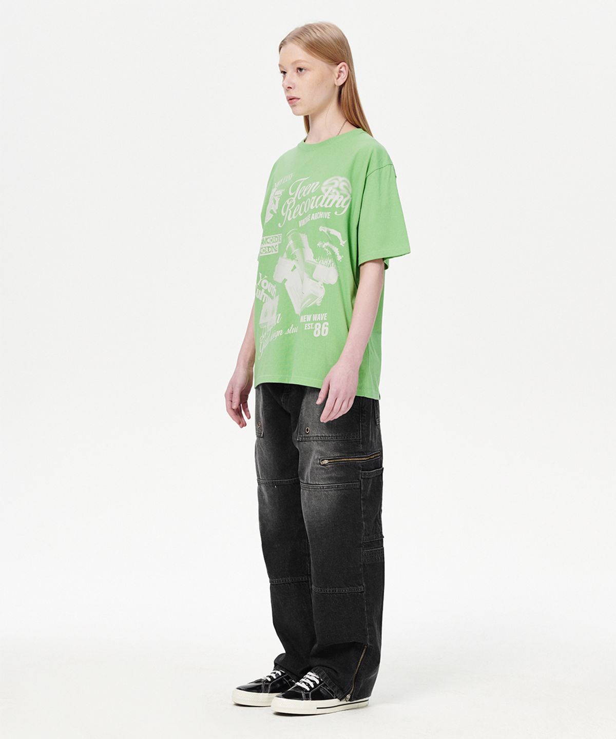 마하그리드(MAHAGRID) RECORDING TEE GREEN(MG2EMMT539A)