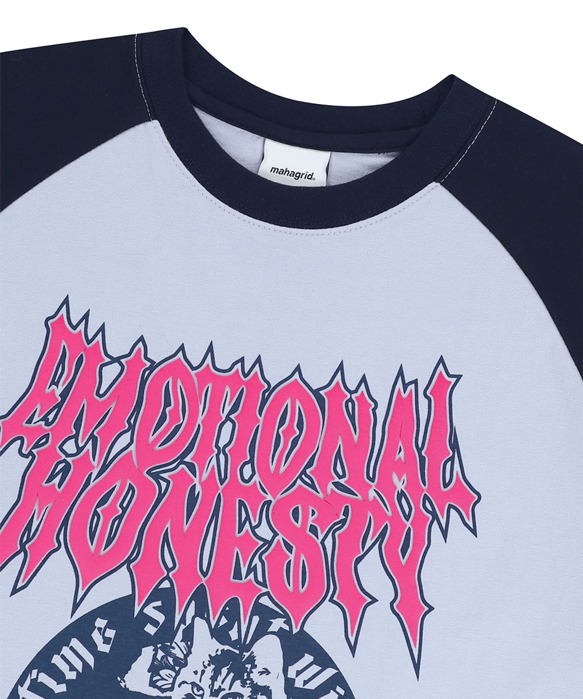 마하그리드(MAHAGRID) COOL CAT RAGLAN TEE BLUE(MG2EMMT542A)