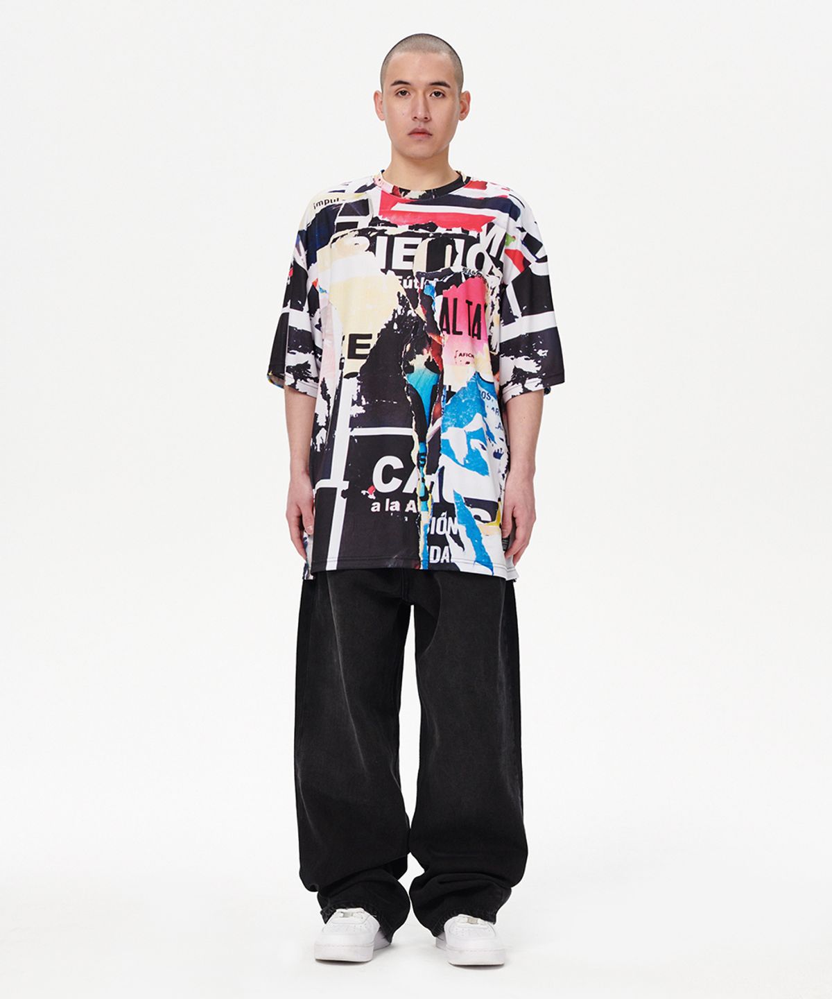 마하그리드(MAHAGRID) COLLAGE MESH TEE MULTI(MG2EMMT544A)